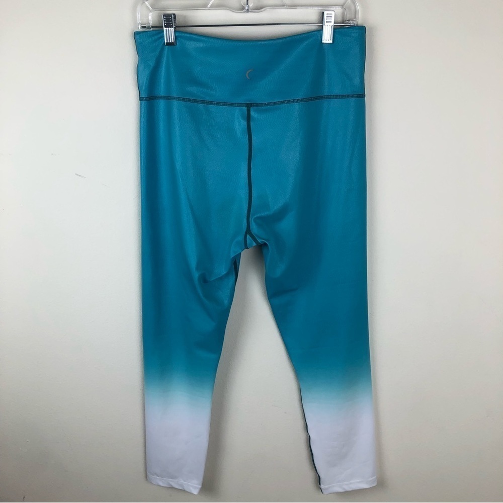 Zyia Active - Teal Venom Metallic Ombre light and tight high-rise 7/8 leggings - Picture 9 of 13